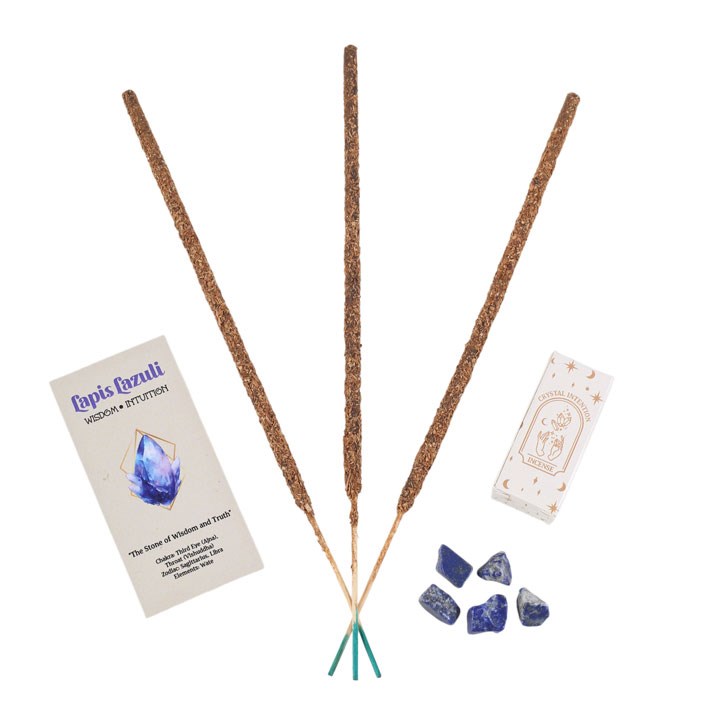 12 Packs of Native Soul Crystal Intentions Incense with Lapis Lazuli Chips