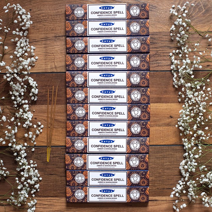 12 Packs of Confidence Spell Incense Sticks by Satya