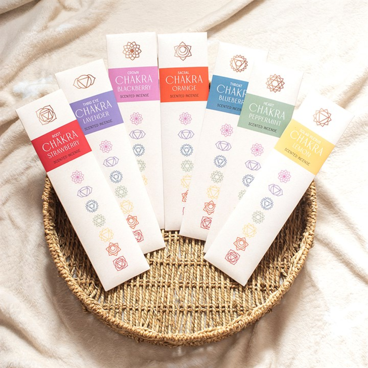 Set of 7 Chakra Flow Incense Stick Packs