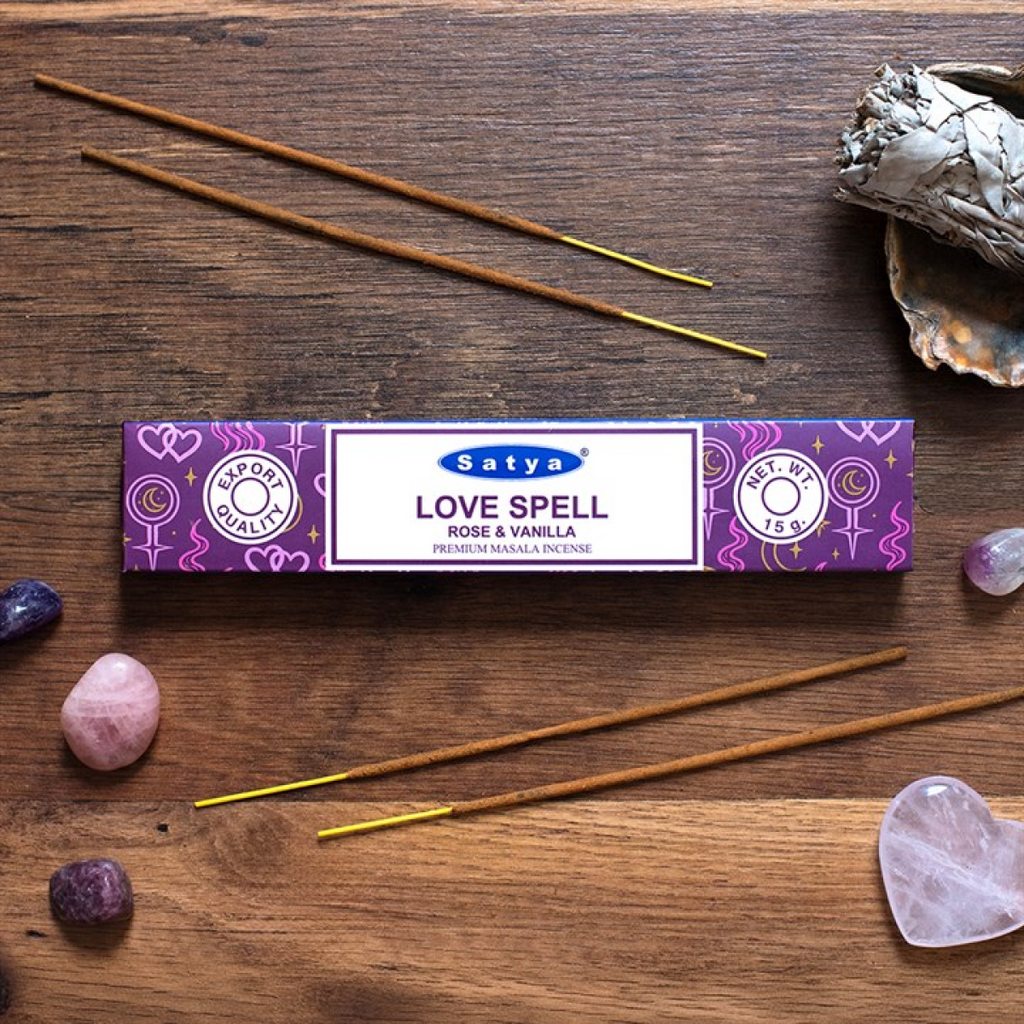 12 Packs of Love Spell Incense Sticks by Satya