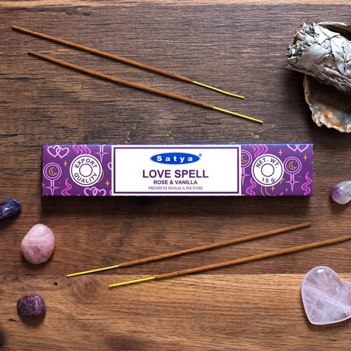 12 Packs of Love Spell Incense Sticks by Satya